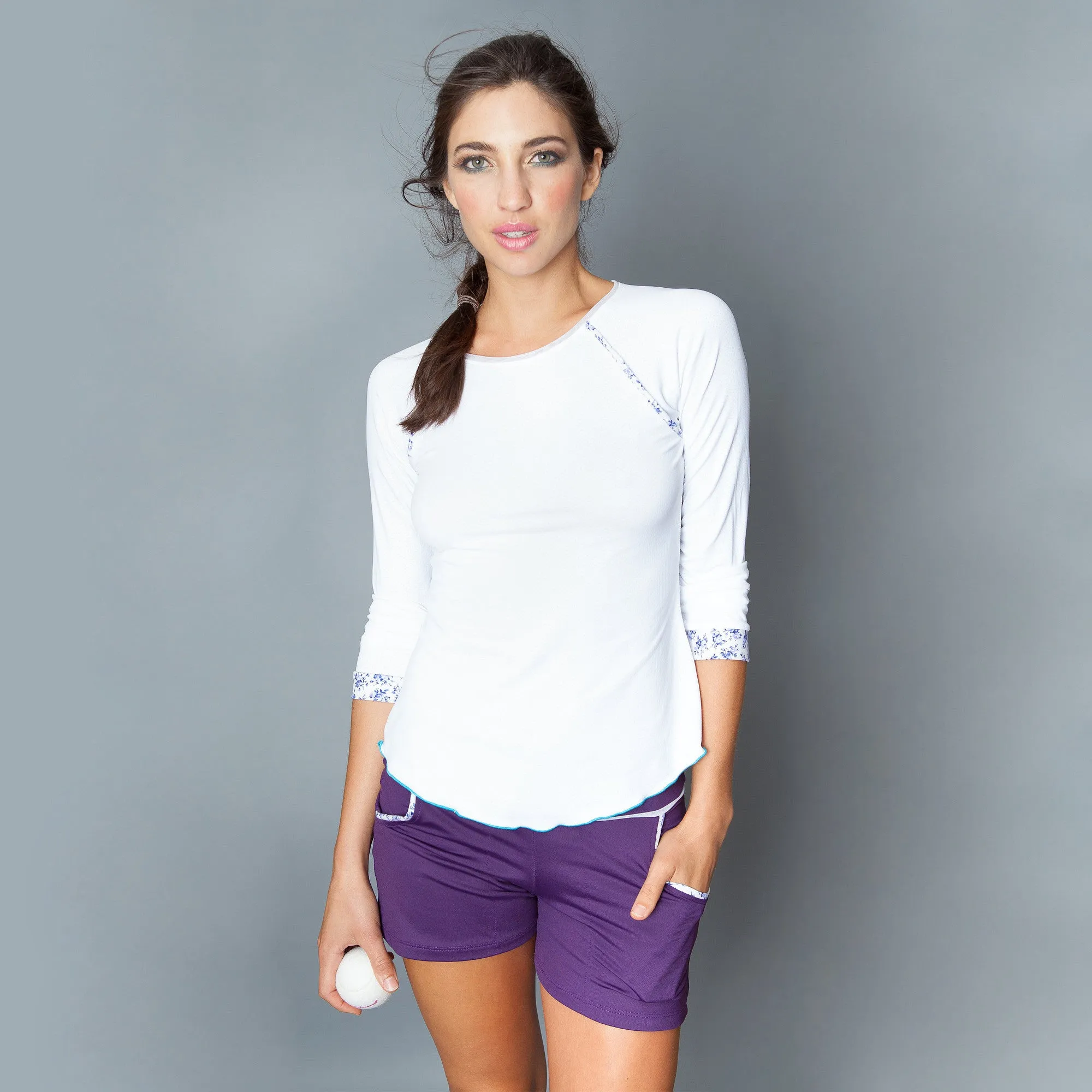 Lavender Field Solid Short