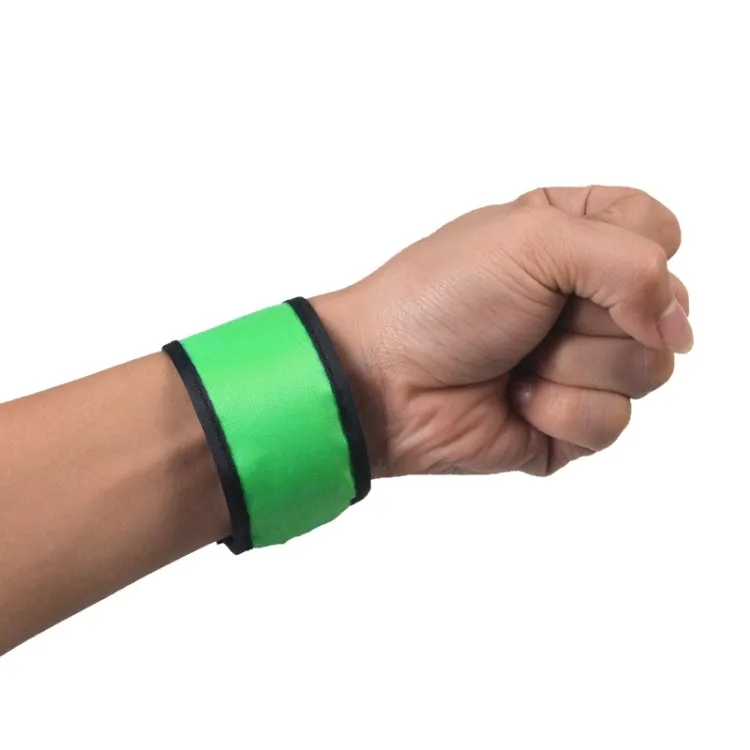 LED Luminous Slap Pat Circle Outdoors sports Wristband, Small, Size:26*4cm(Green)