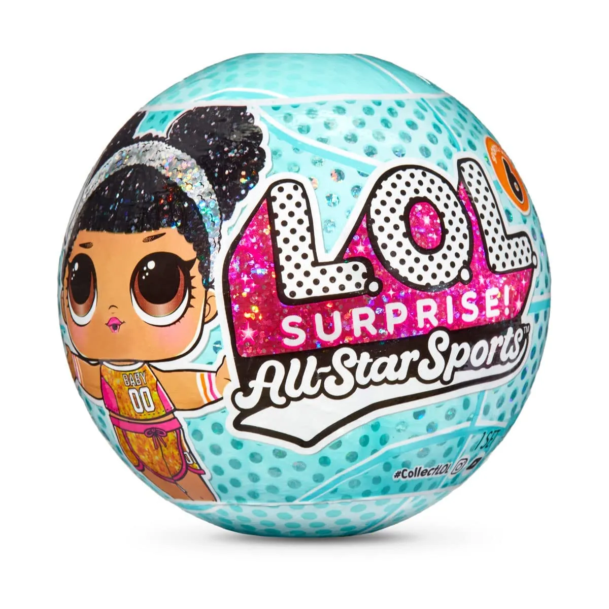 LOL Surprise! AllStar Sports Sparkly Basketball Series 6 with 8 Surprises (Random Color Pick, 1 Count)