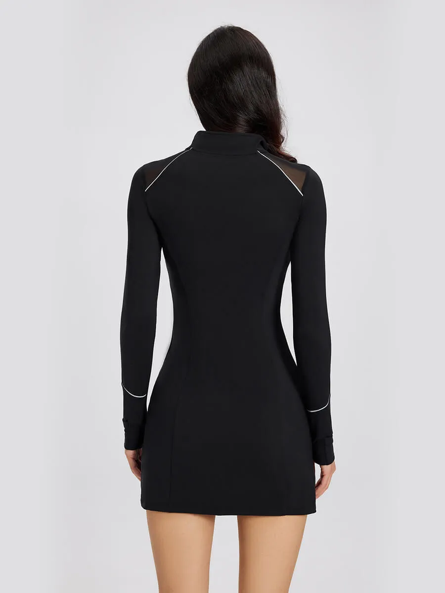 Long-Sleeve Athletic Yoga Dress