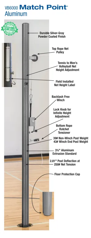 MATCH POINT™ ALUMINUM COMPLETE SYSTEM W/O FLOOR SOCKETS