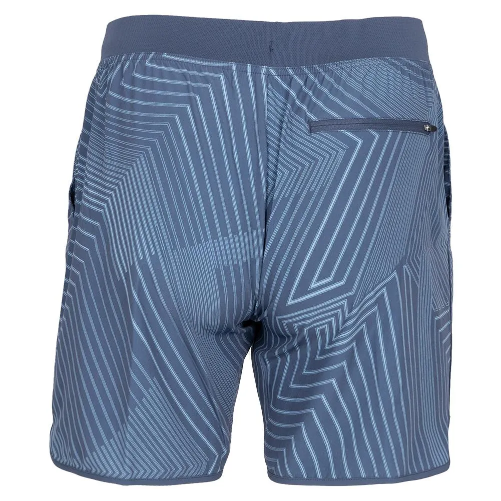 Men`s 7 Inch WB Linear Ergo Printed Tennis Short