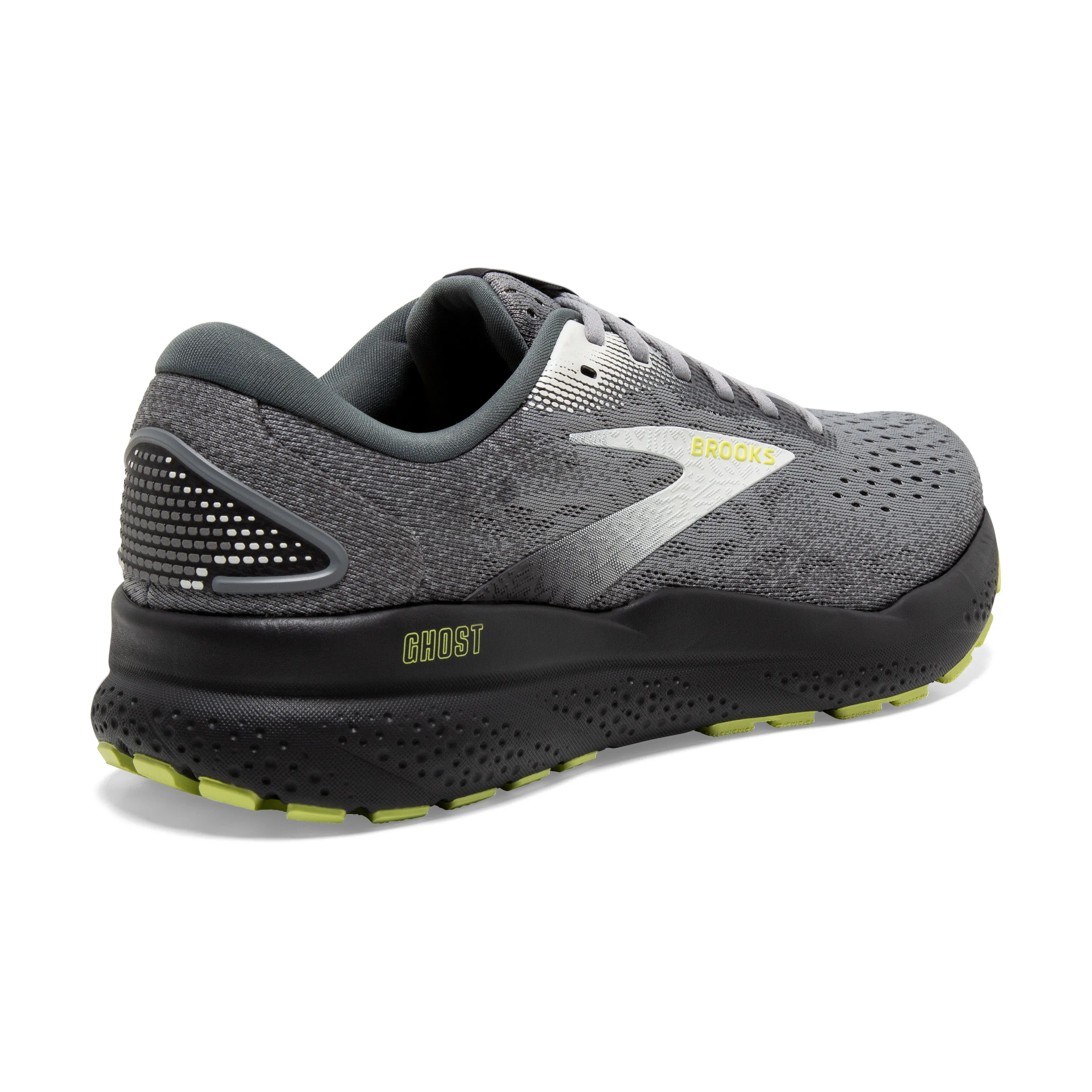 Men's Brooks Ghost 16 Color: Primer / Grey / Lime (WIDE WIDTH)