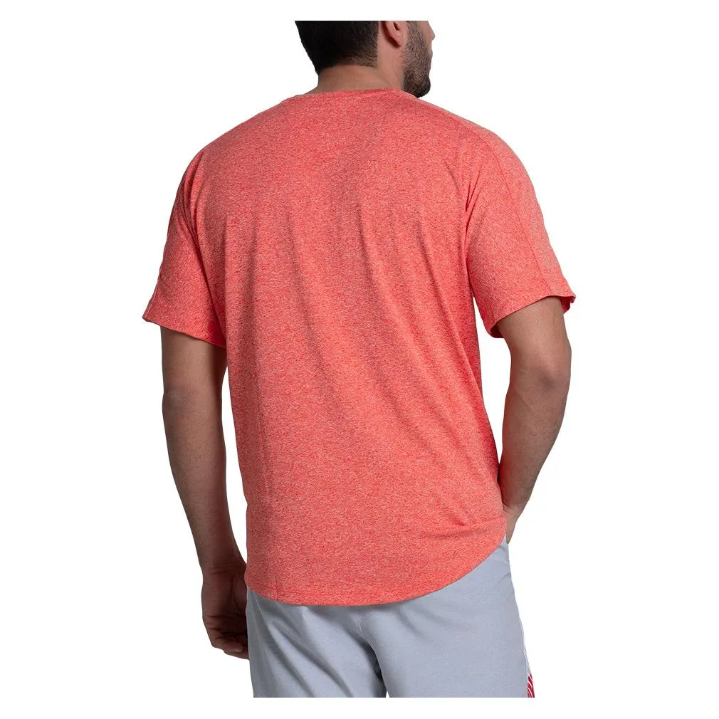 Men's Heather Short Sleeve Tennis Top Spicy