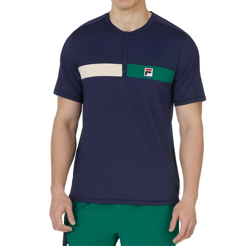 Men's Heritage Short Sleeve Henley Tennis Polo