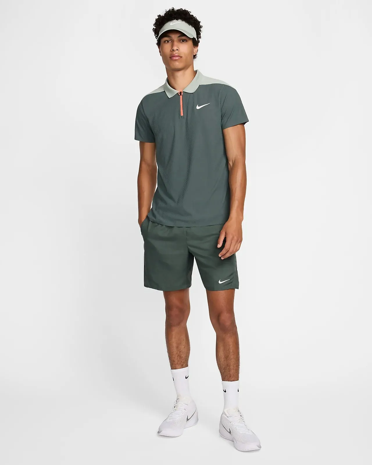 Mens Nike Victory 7" Tennis Shorts (Vintage Green)