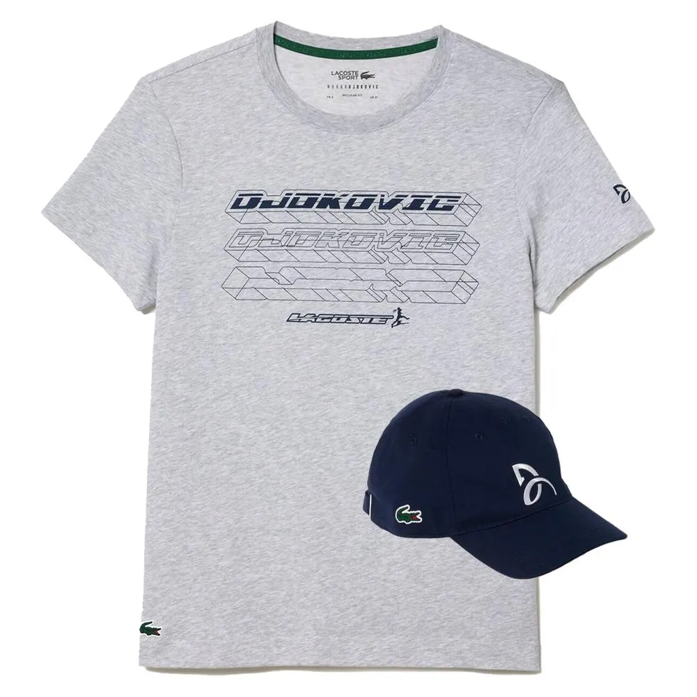 Men's Novak Djokovic Tennis T-Shirt/Cap Bundle