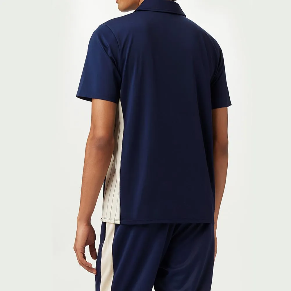 Mens Performance Iconic Settanta Tennis Polo Navy and Angora