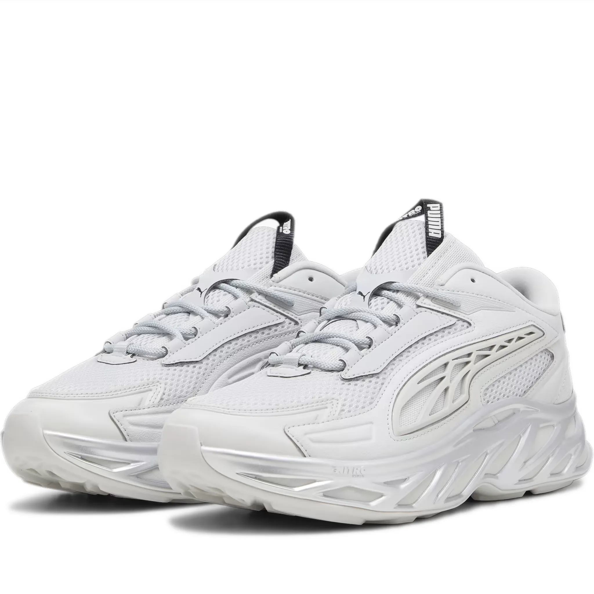 Men's Puma Exotek NITRO Mirrored Shoes - White/Silver