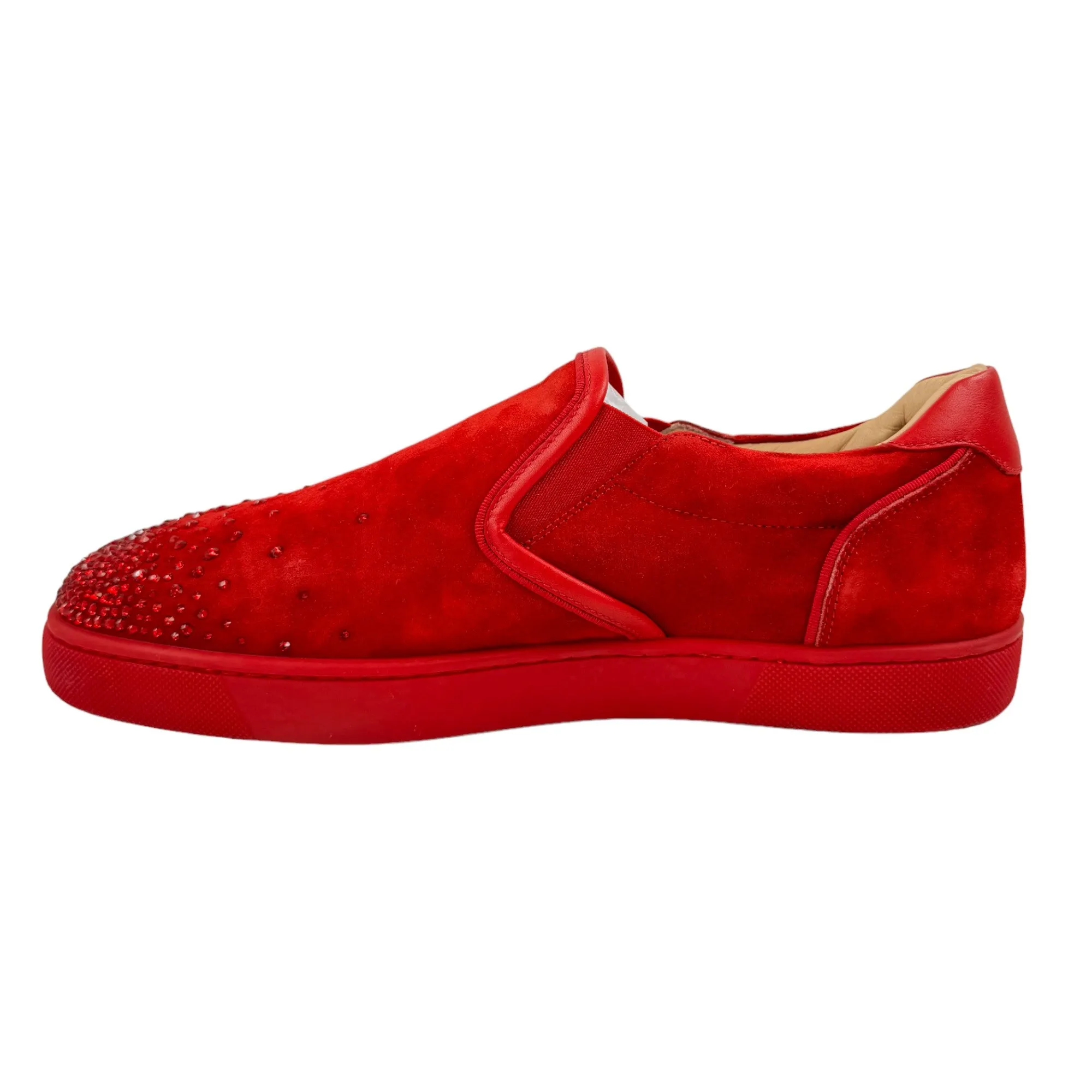 Men's Sailor Boat Crystal Low Trainers Red Size EU 43 / UK 9