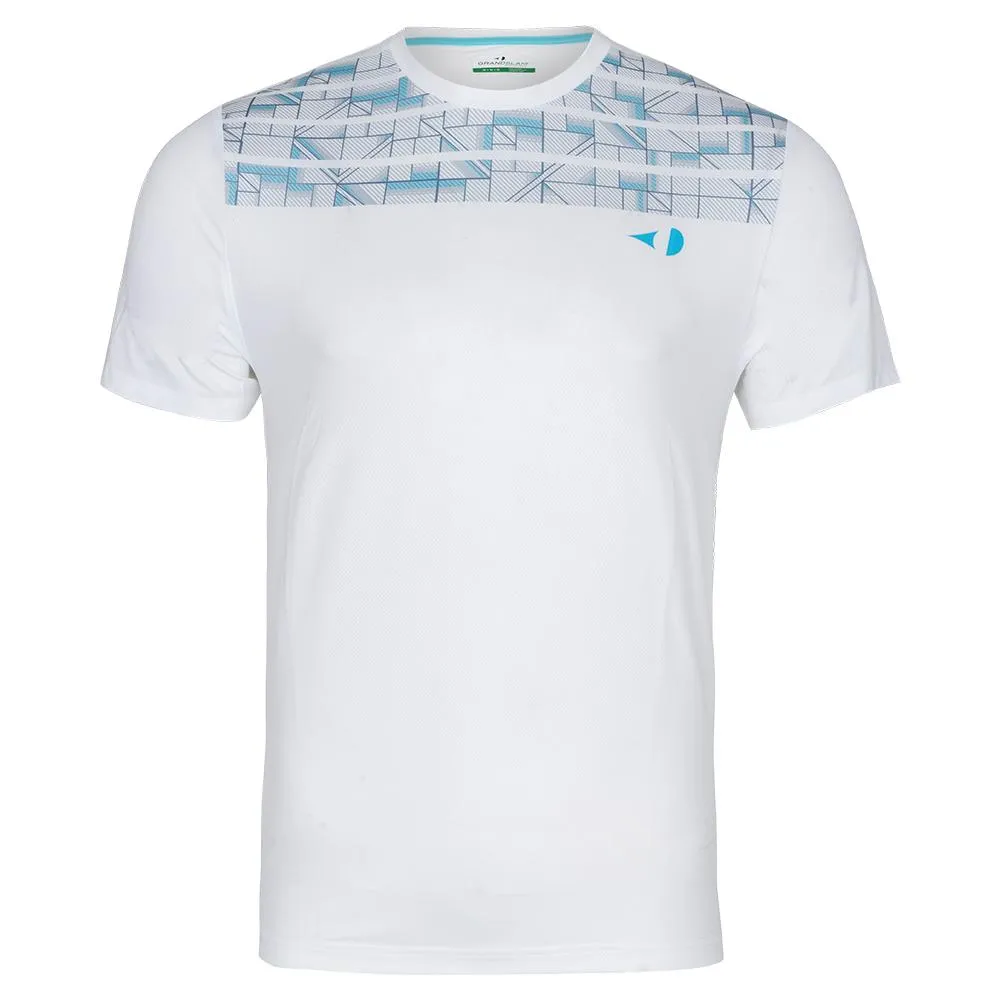 Men's Short Sleeve Graphic Court Blocked Tennis Crew