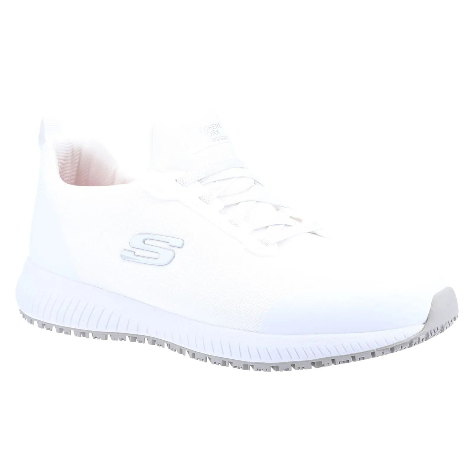 Men's Wide Fit Skechers 200051EC Squad Sr Myton Trainers - White