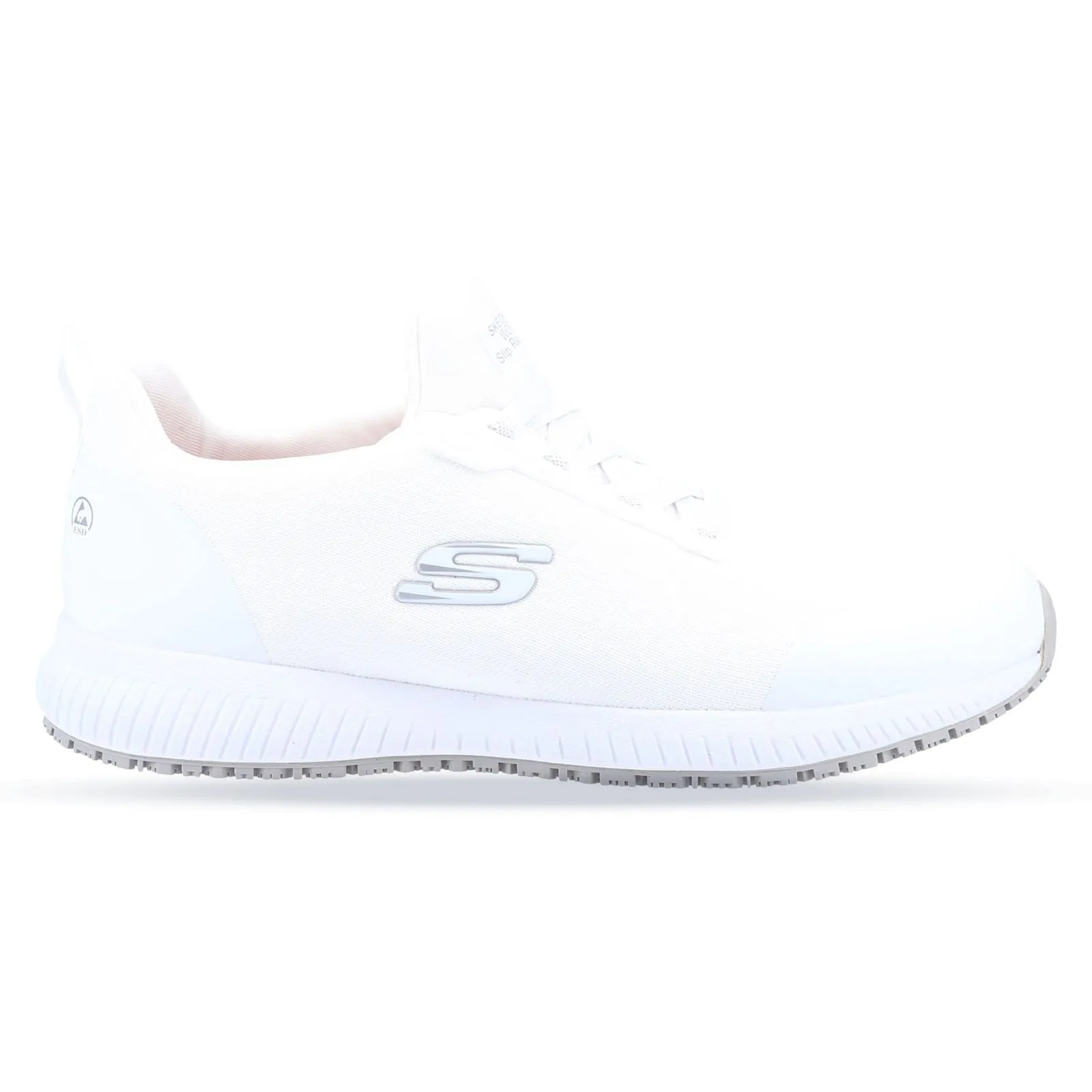 Men's Wide Fit Skechers 200051EC Squad Sr Myton Trainers - White