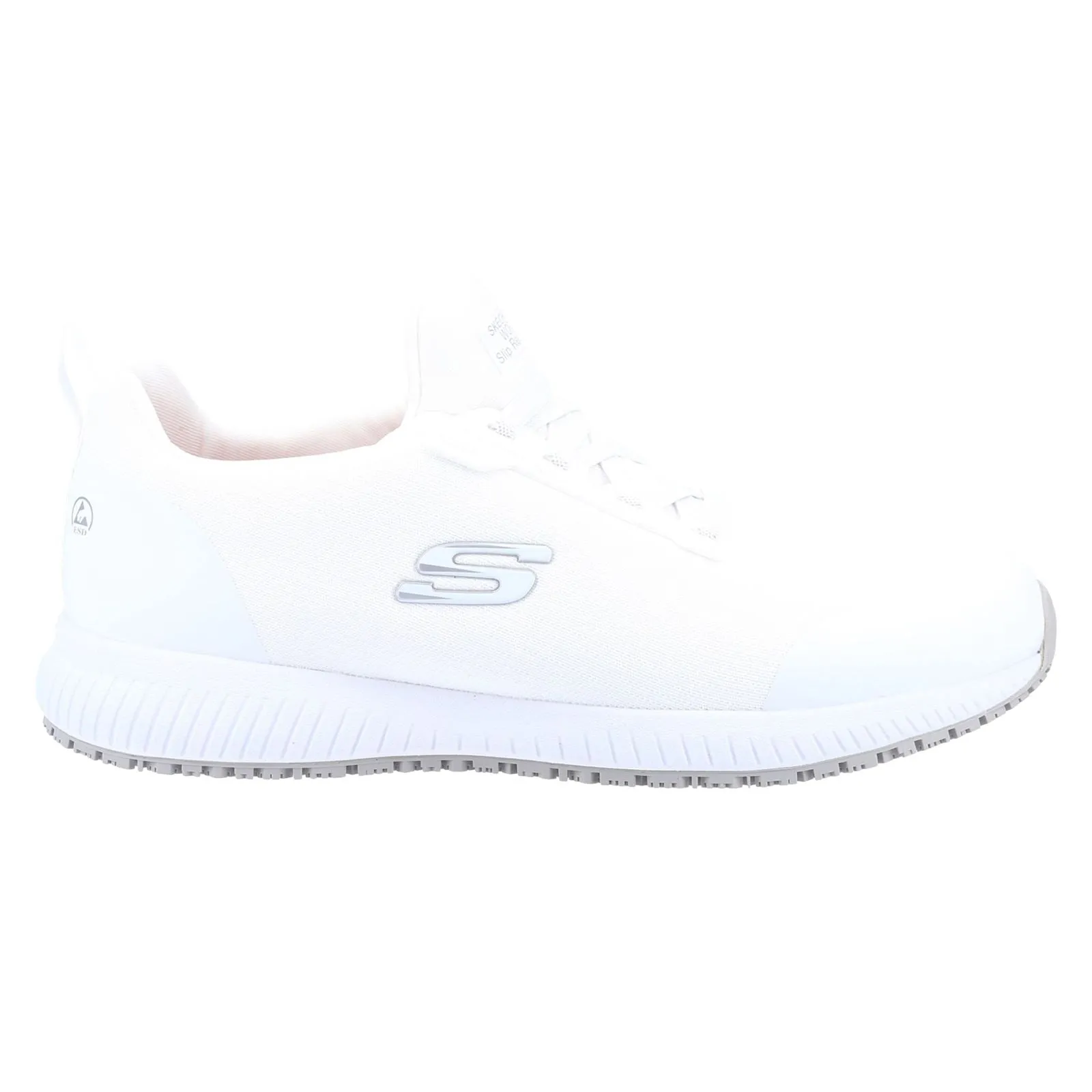 Men's Wide Fit Skechers 200051EC Squad Sr Myton Trainers - White