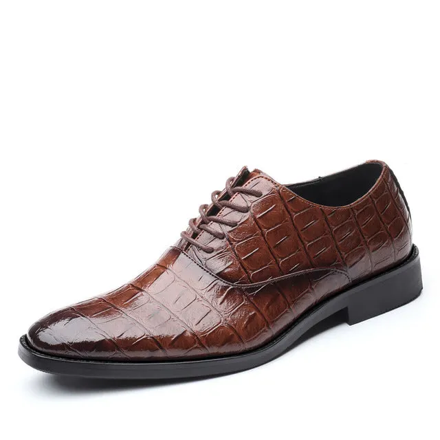 Merkmak Luxury brand PU Leather Fashion Men Pointy Shoes