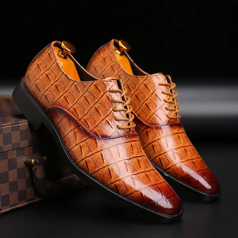 Merkmak Luxury brand PU Leather Fashion Men Pointy Shoes