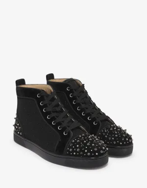 Milkylouis 2 Black Glitter Tennis High Top Trainers -