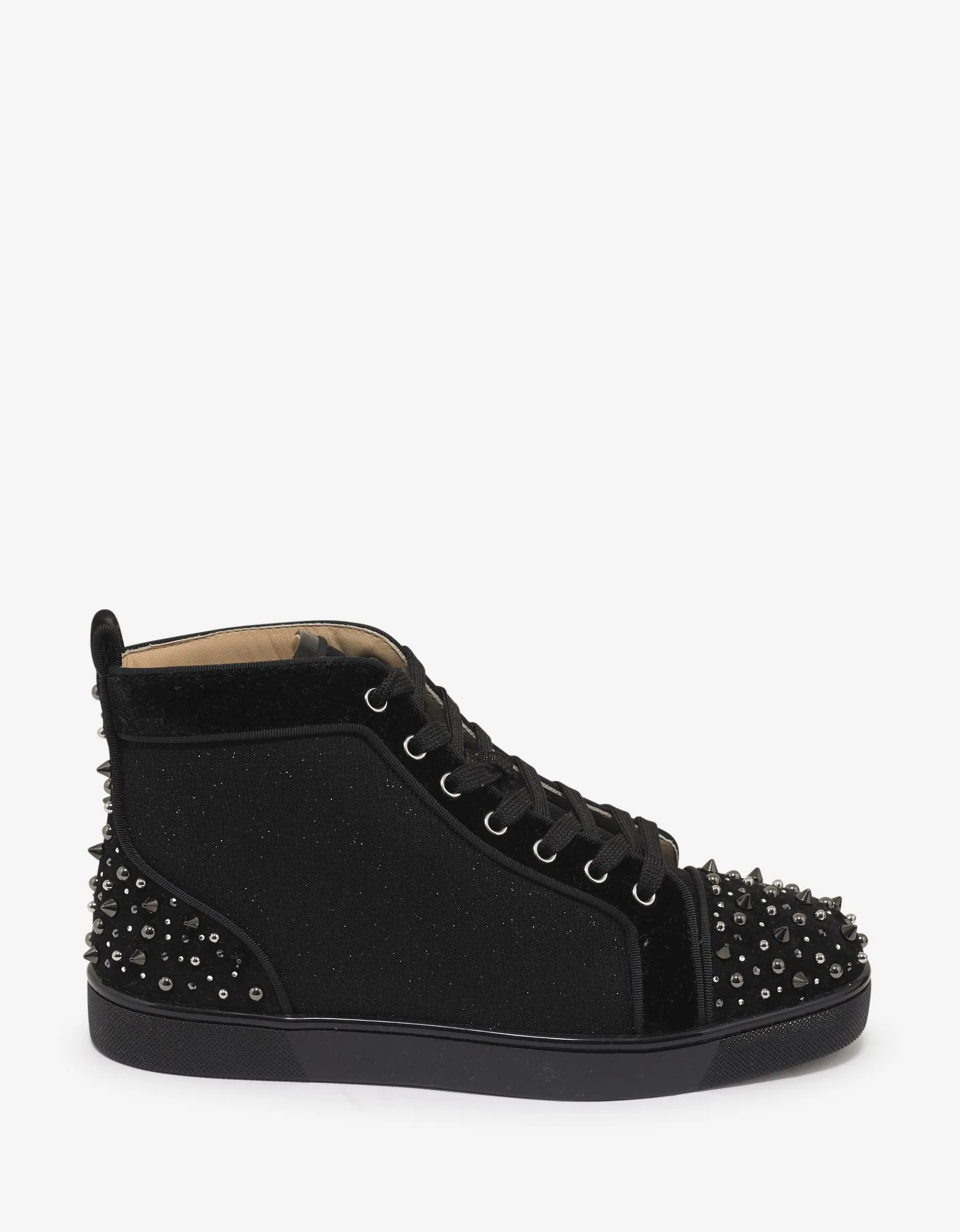 Milkylouis 2 Black Glitter Tennis High Top Trainers -