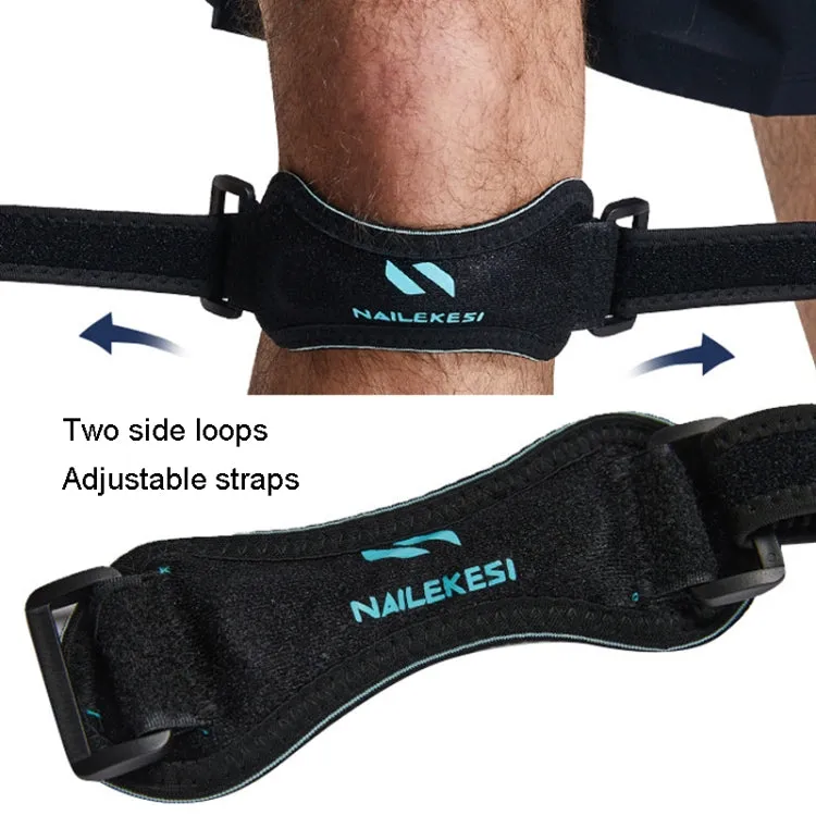 NAILEKESI Sports Knee Brace Running Jump Rope Knee Protector, Size: One Size(Black Gray)