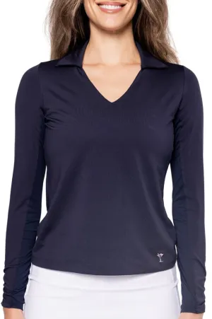 Navy Long Sleeve Lisa Sport Polo