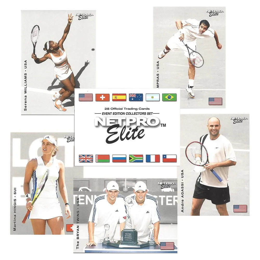 NETPRO Elite Event Edition Tennis Collector Card Set