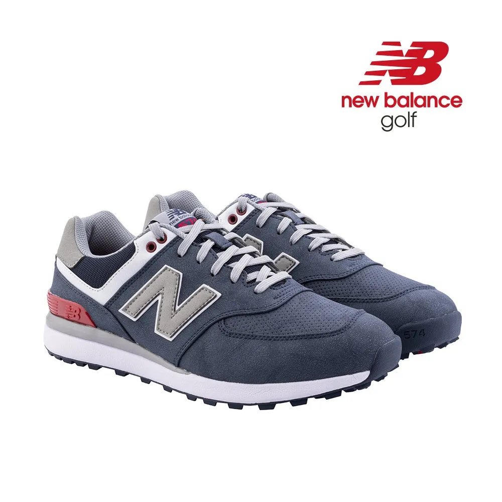 New Balance Mens 574 Greens V2 Golf Shoes - Spikeless - Navy/Red - All Sizes