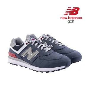 New Balance Mens 574 Greens V2 Golf Shoes - Spikeless - Navy/Red - All Sizes