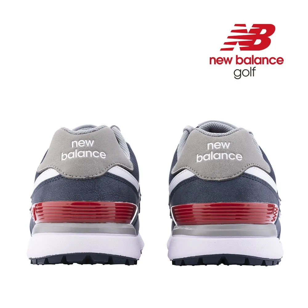 New Balance Mens 574 Greens V2 Golf Shoes - Spikeless - Navy/Red - All Sizes