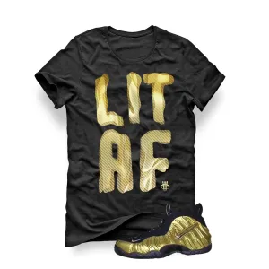 Nike Air Foamposite Pro Metallic Gold Black T (Lit AF)