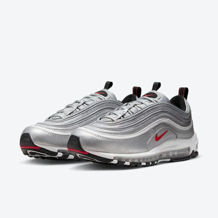 Nike Men's Air Max 97 OG Shoes - Metallic Silver / University Red / Black