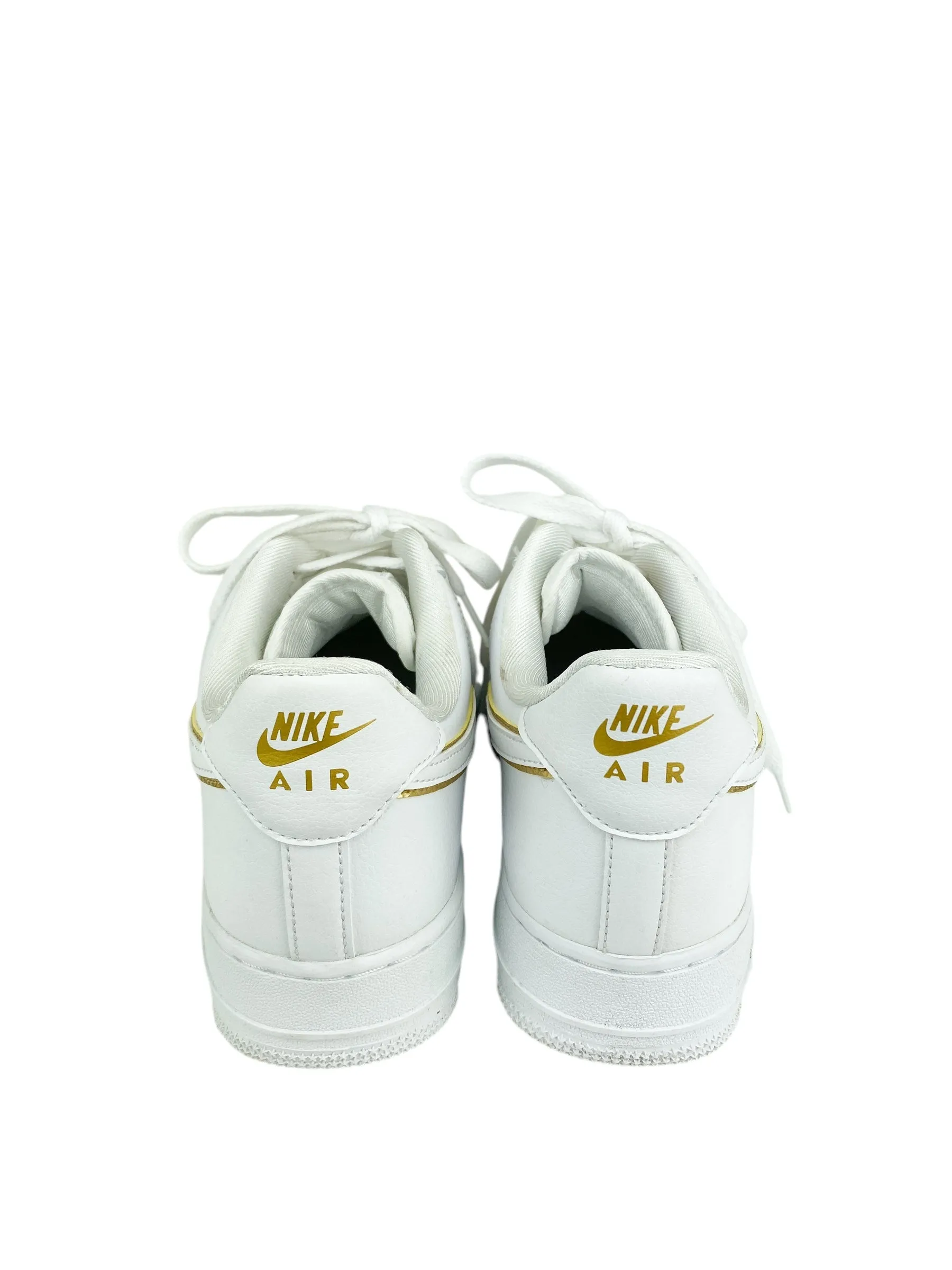 Nike Women's Air Force 1 Low Icon Clash White Metallic Gold Size 9.5 (fits like 10)