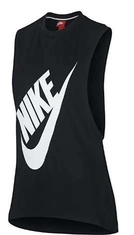 Nike Womens Vintage Style Logo  Athletic Tank Top