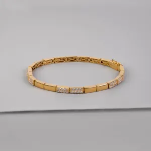 Pave 14K Gold Vermeil Baguette Tennis Bracelet