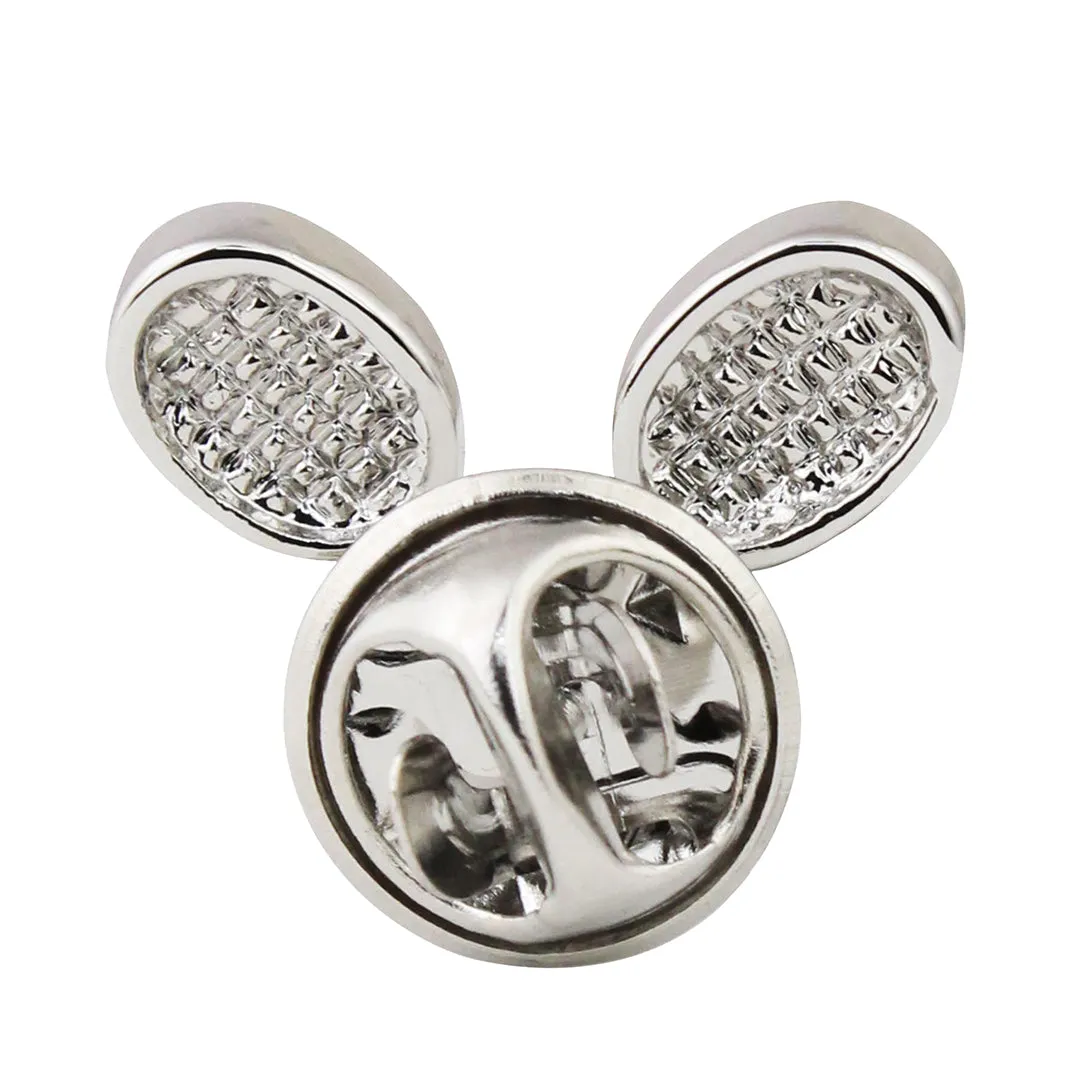 Peluche Playful Tennis Silver Colored Lapel Pin for Men