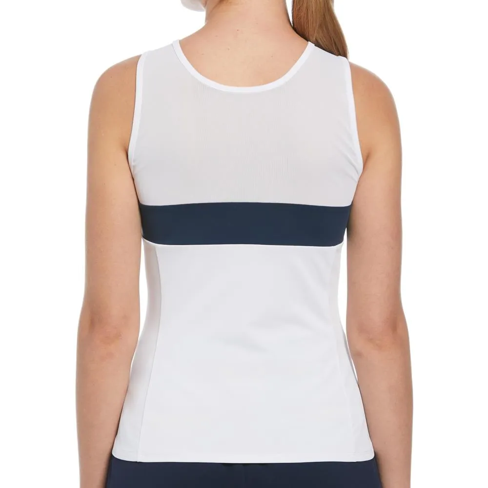 Penguin Women's Scoop Neck Color Block Tank - Bright White