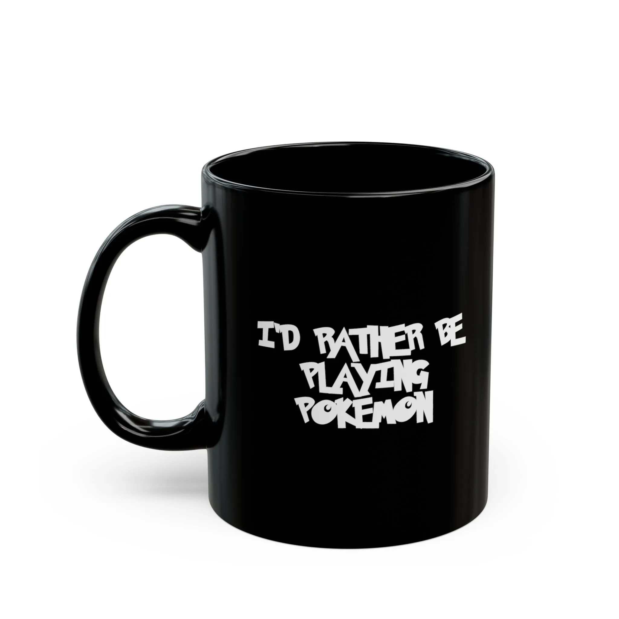 Poke mon I'd Rather Be Playing Black Mug (11oz, 15oz) Mugs Cups Gamer Gift For Him Her Game Cup Cups Mugs Birthday Christmas Valentine's Anniversary Gifts