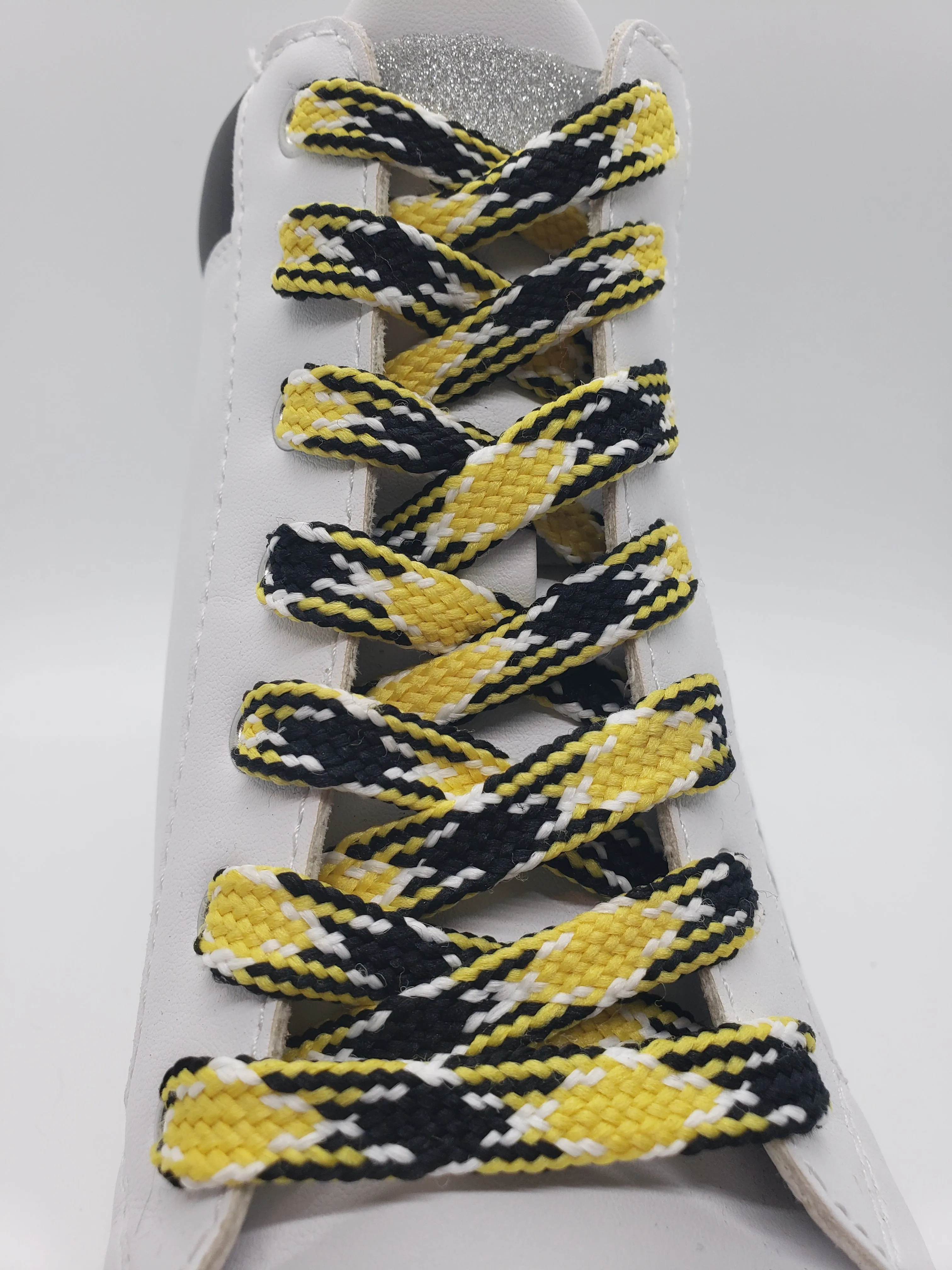 Premium Sport Laces - Gold, Black and White