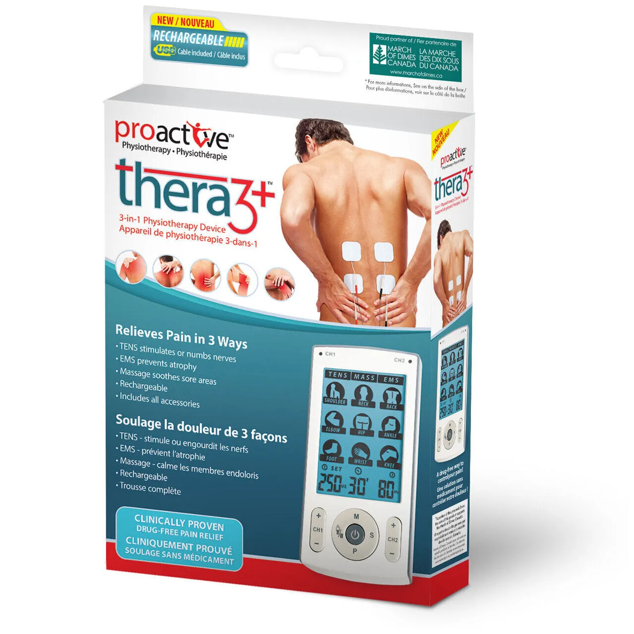 ProActive Thera3  3 in 1 TENS, EMS, Massage