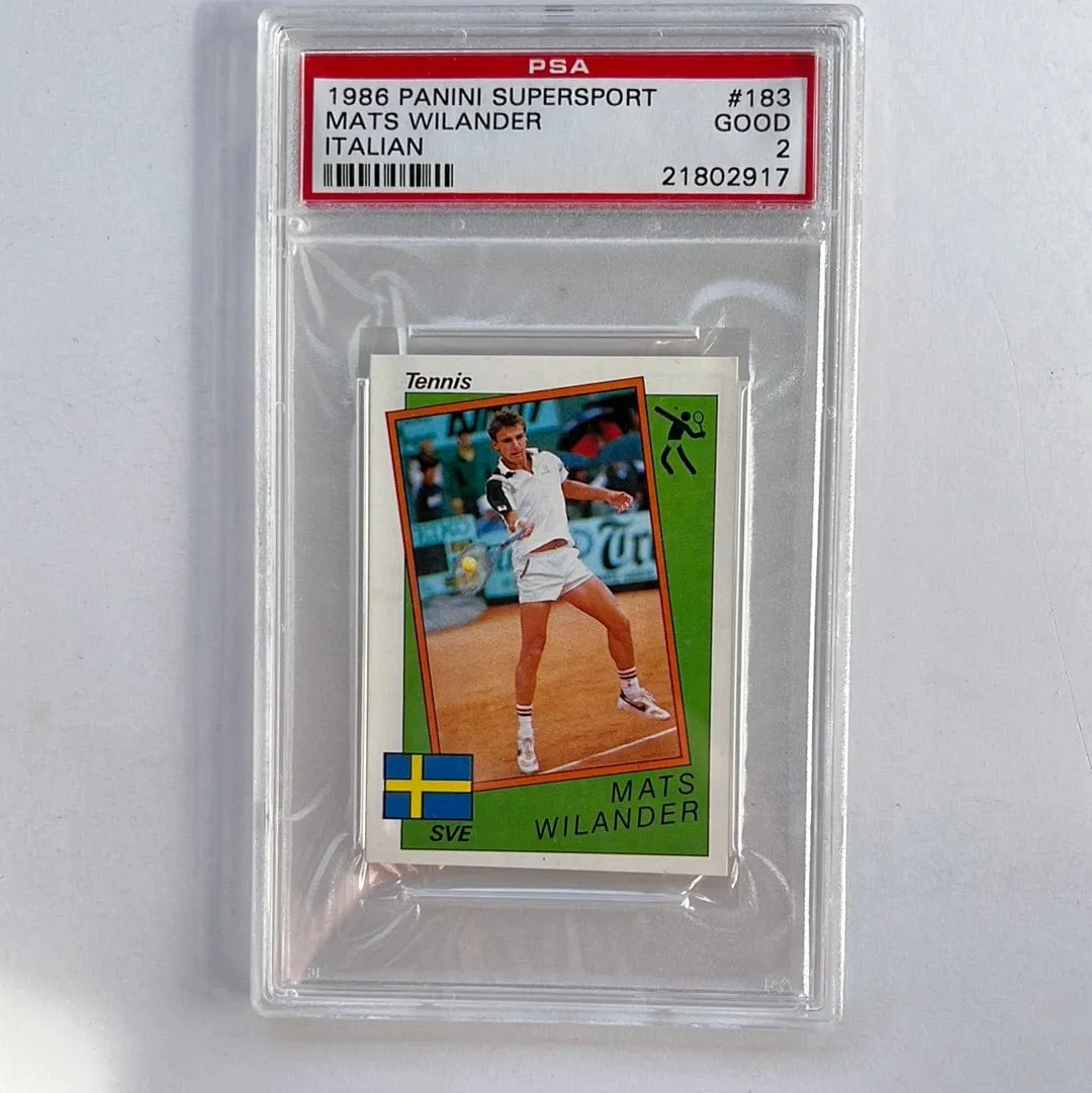 PSA 1986 PANINI SUPERSPORT MATS WILANDER ITALIAN