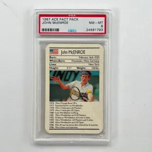 PSA 1987 ACE FACT PACK JOHN McENROE