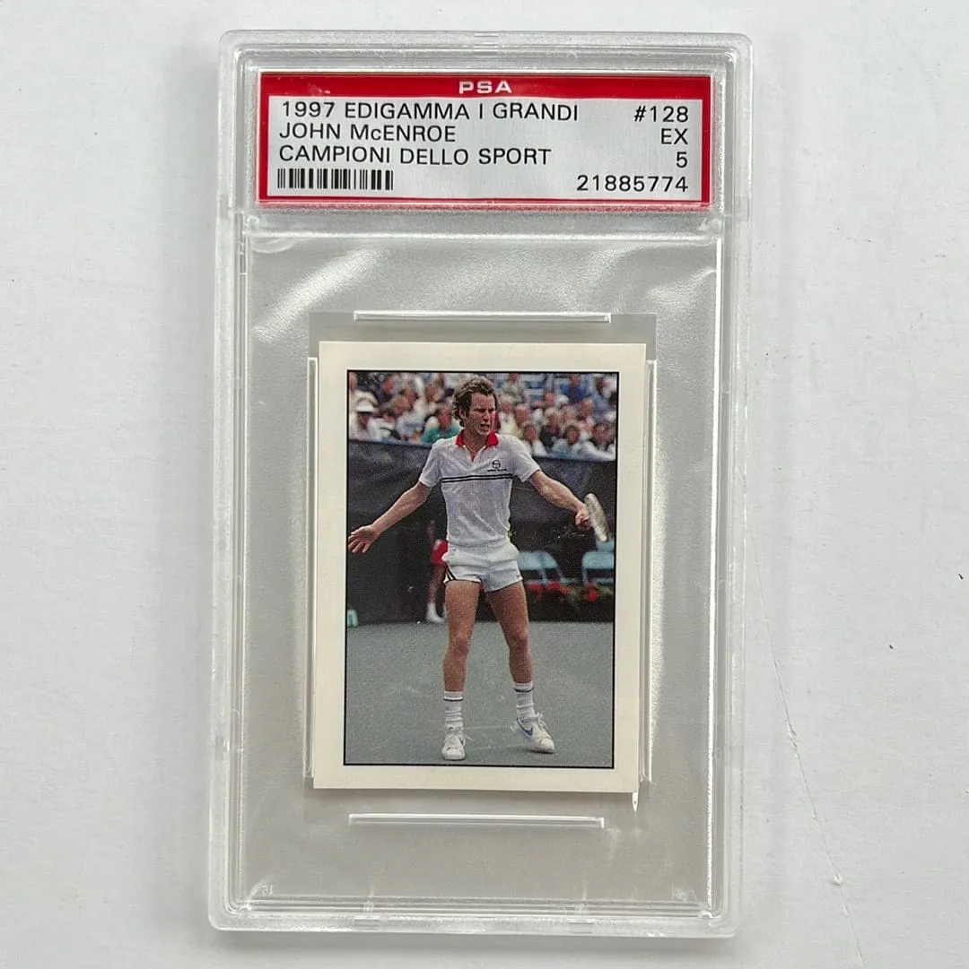 PSA 1997 DIGAMMA I GRANDI JOHN McENROE CAMPIONI DELLO SPORT STICKER