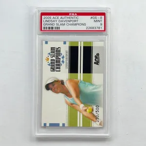 PSA 2005 ACE AUTHENTIC LINDSAY DAVENPORT GRAND SLAM CHAMPIONS