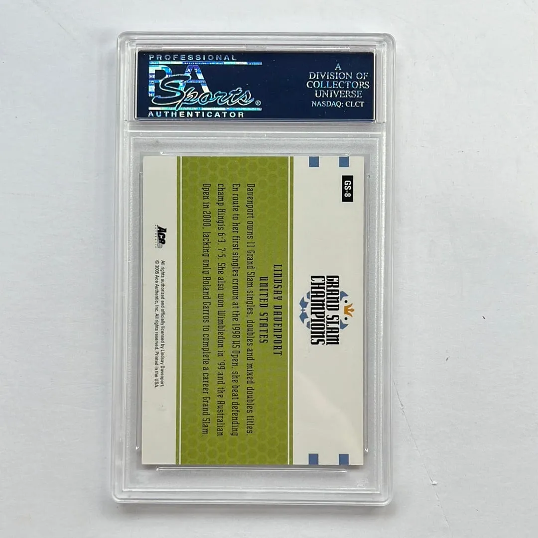 PSA 2005 ACE AUTHENTIC LINDSAY DAVENPORT GRAND SLAM CHAMPIONS