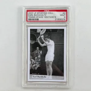 PSA 2007 JF SPORTING COLL. EARL BUCHHOLTZ TENNIS STARS 1950'S/60'S