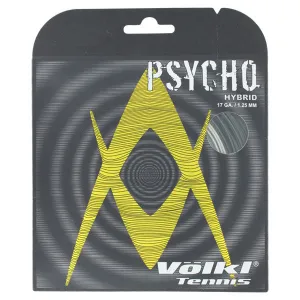 Psycho Hybrid 17G Tennis String Black and Silver