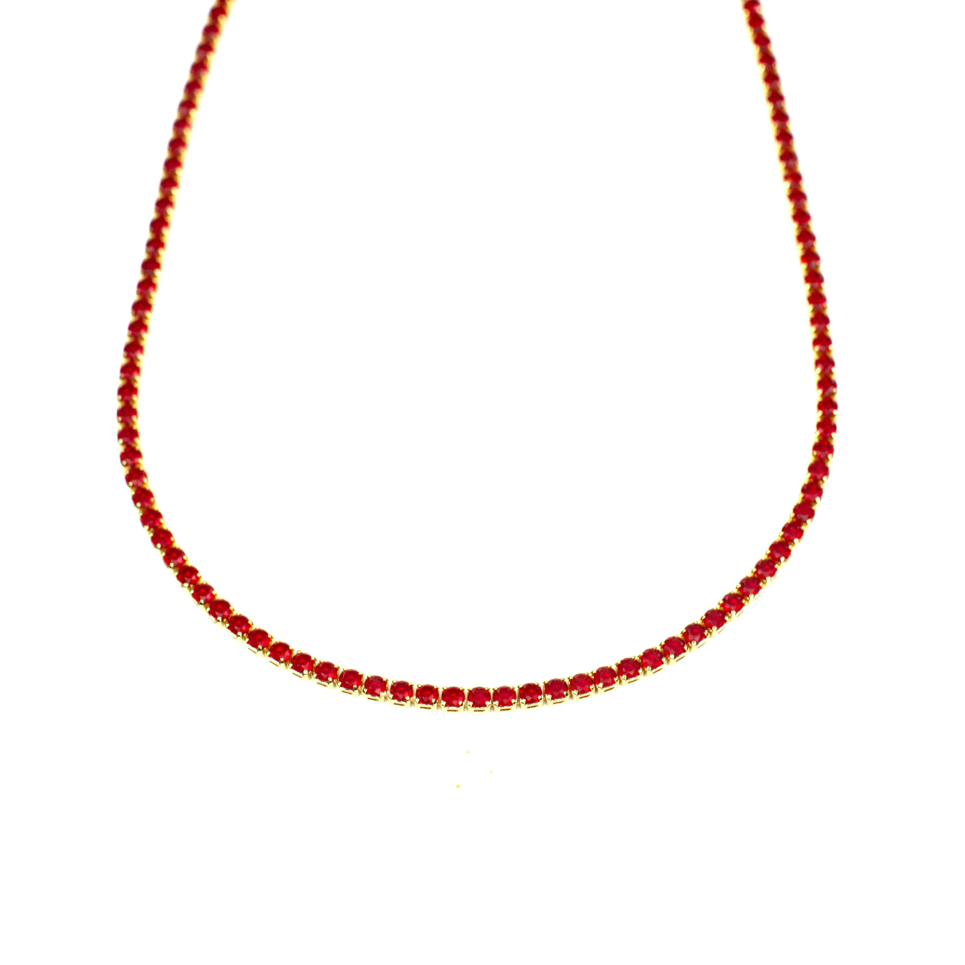 Red Cz Necklace