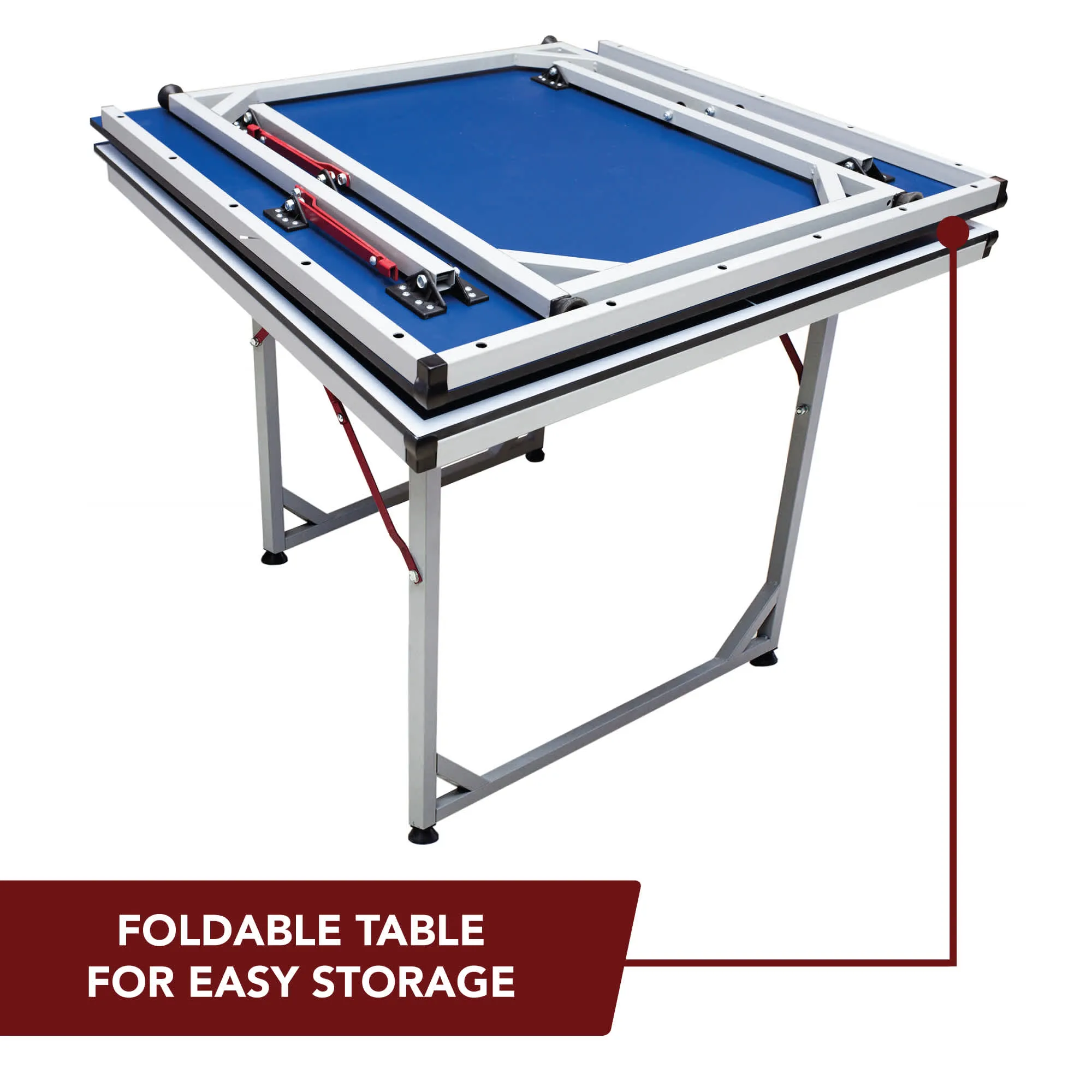 Reflex 6-ft Midsize 12mm Table Tennis Table - Portable - Blue