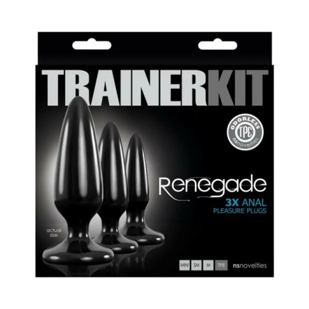 Renegade Pleasure Plug 3 Piece Trainer Kit Black