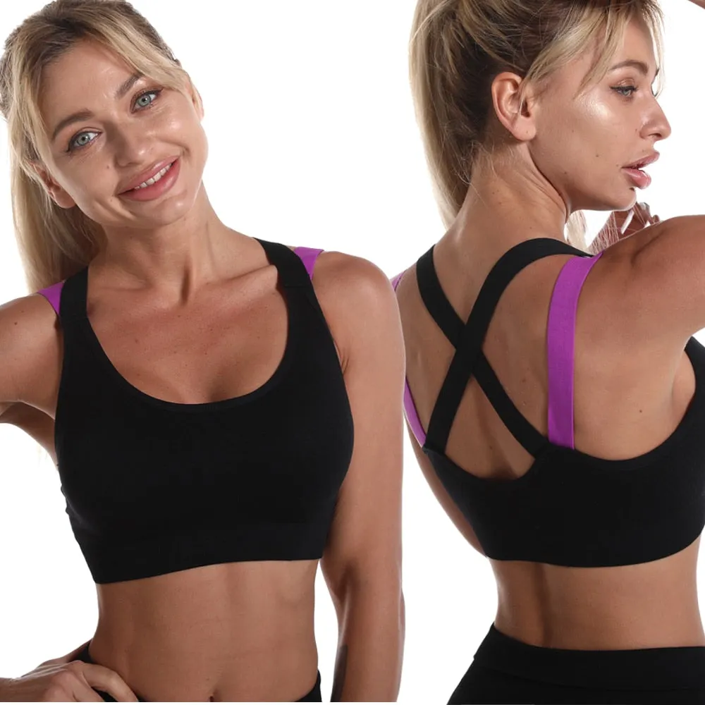 Seamless High Impact Yoga Fitness Underwear Push-up Sportswear bralette Gym Sports Bra