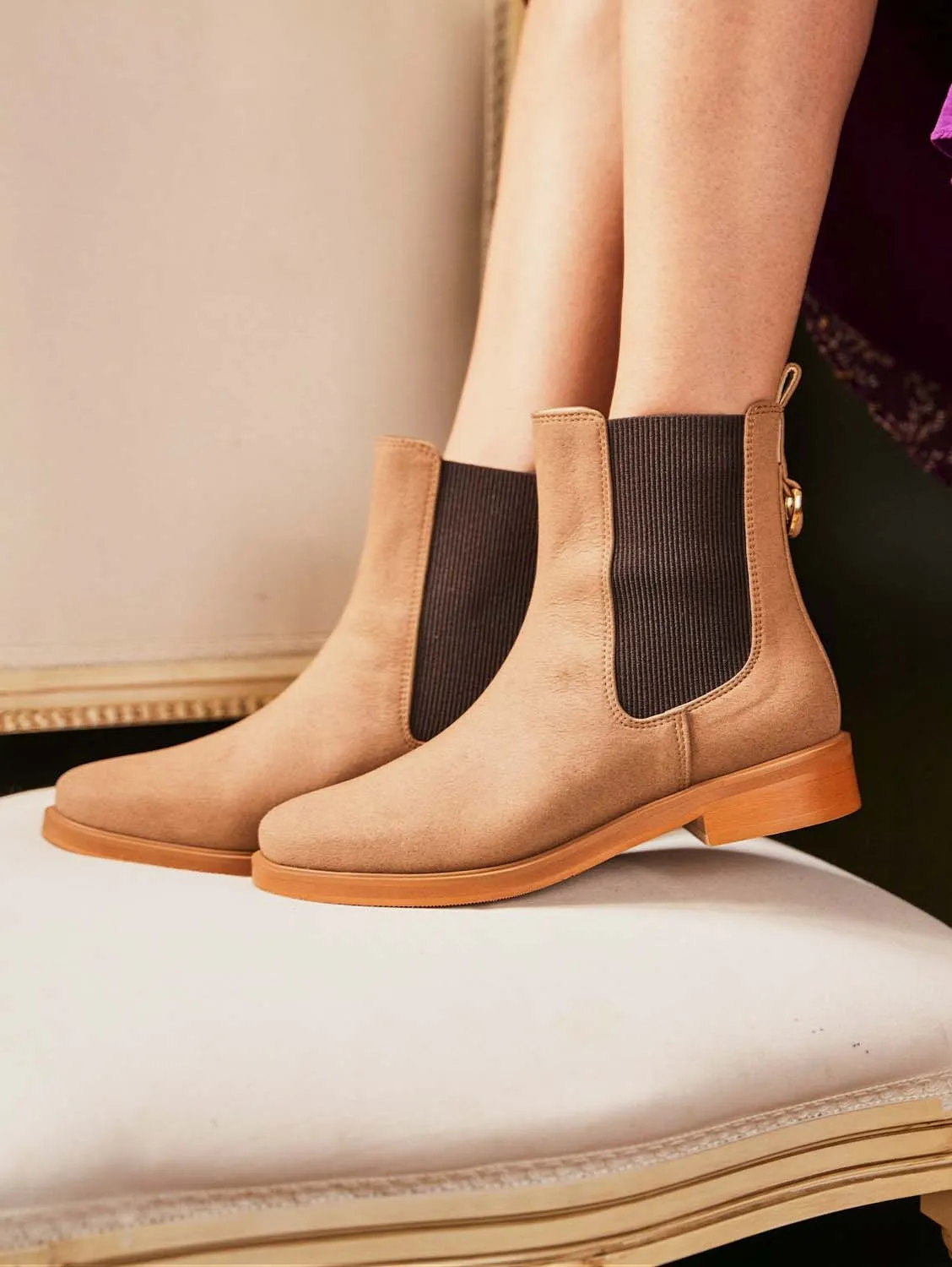 Secret Vegan Suede Chelsea Boots | Mocha